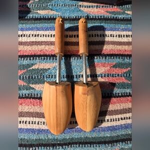 Wooden Shoe Trees with Metal Rods